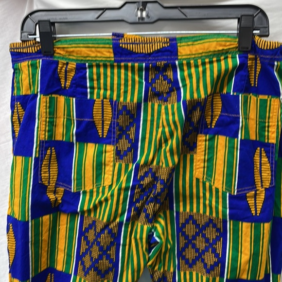African inspired Kente cloth dashiki 2 piece suit sz M-l - Picture 8 of 8